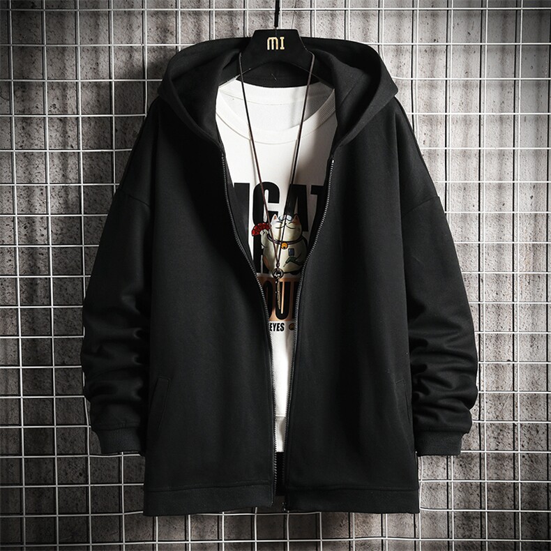 KS21043-P38连帽开衫卫衣男运动外套大码班服网格挂拍,男装卫衣,电商A040A