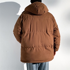 冬季青少年灯芯绒连帽棉衣潮牌羊羔毛加绒加厚棉服外套5305-P85，男装棉衣，电商B306