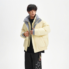 冬季新品得物美式潮流高品质格子加绒加厚棉衣外套棉服MY5566-P88，男装棉衣，星座610B-1