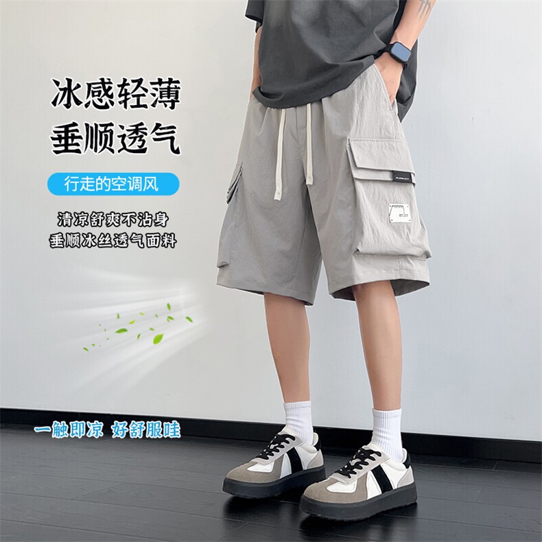 夏季大口袋工装裤男款式直筒五分短裤休闲裤217-2-K196-特P35,男装牛仔裤,星座217-2