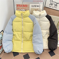 加绒加厚冬款男女立领棉衣保暖拼色面包服外套MY22P75，男装棉衣，星座1013-1