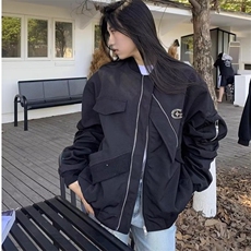 美式高街铁标设计感飞行服夹克外套男女棒球服上衣情侣装JK3316，男装夹克，星座516A