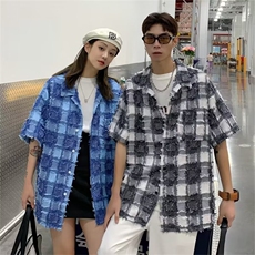 C93-P38大码男女款短袖衬衫2025夏季新款韩版宽松百搭外穿防晒衣，男装防晒衣，电商B323A