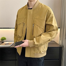 2025春装店主风新款棒球领工装休闲夹克时尚潮流外套58115-P125，男装夹克，电商A413