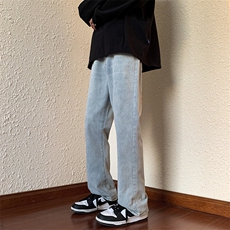 高街帅气牛仔裤男韩版潮流刺绣2023秋夏新款ins宽松长裤K2987-P52，男装牛仔裤，星座412-3