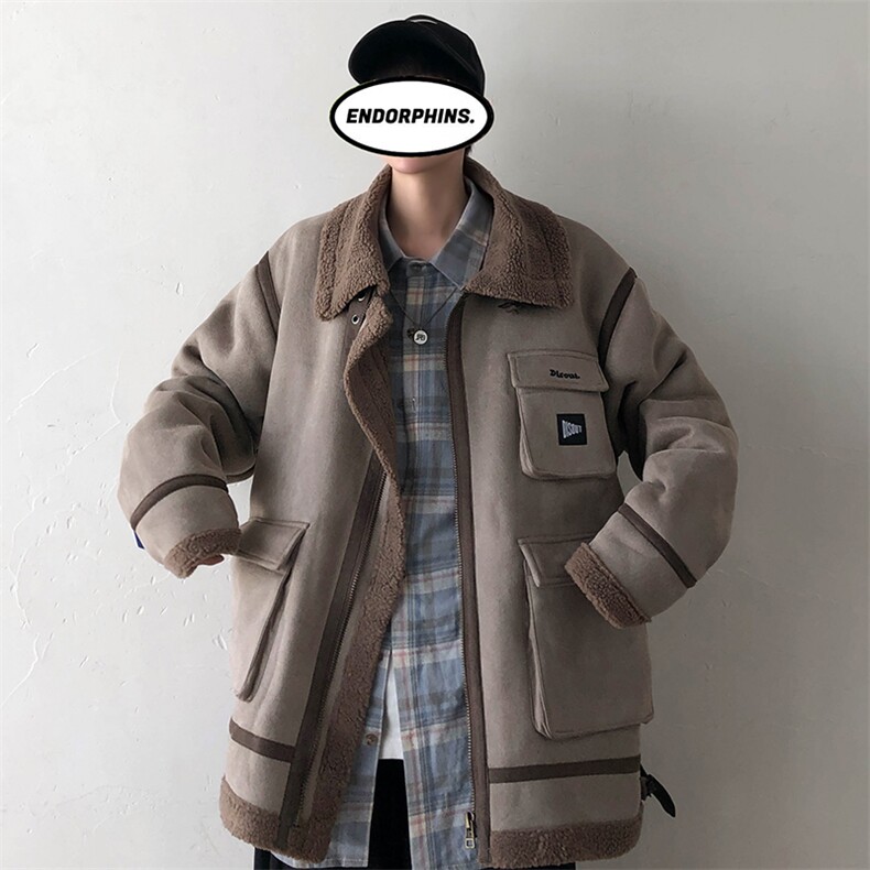【】A003-HJ5052-P130秋冬新款皮毛一体机械棉衣外套几物2,男装夹克,电商A003