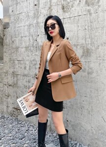 【现货】春装新款 韩版时尚修身纯色西装图片