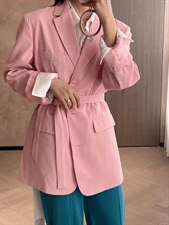 22C03#彩色腰带西装外套，女装西装，首选