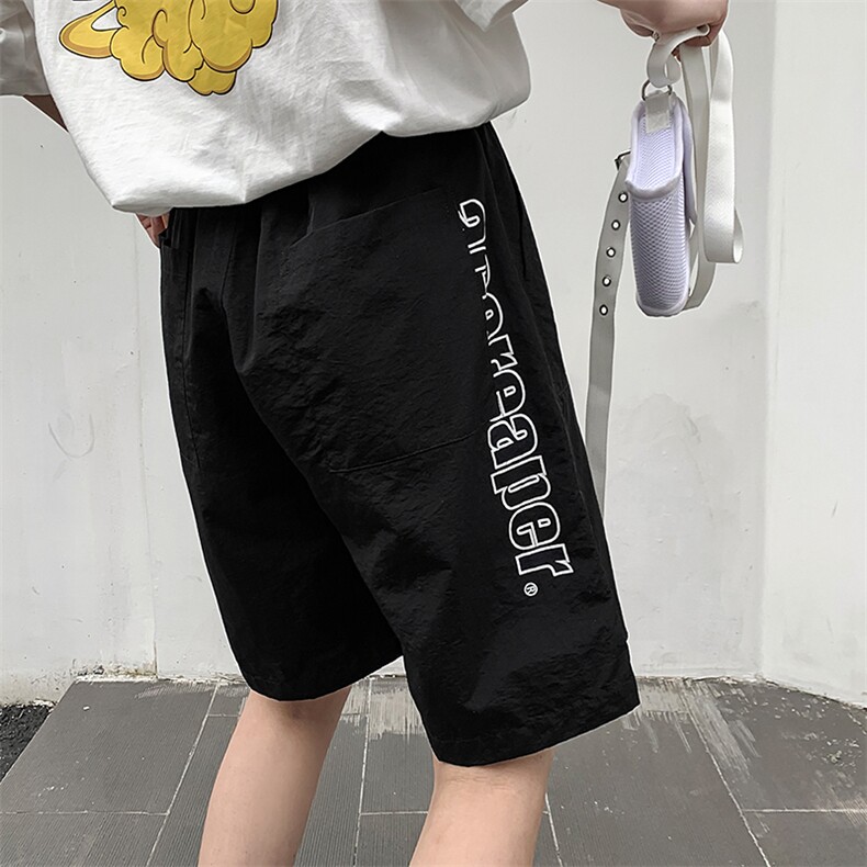 【】A003-HK7173-P40夏装新款时尚字母印花运动短裤女模,男装休闲裤,电商A003