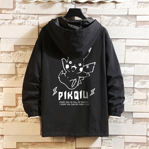 JK41078-P85 加棉款-P115 纯棉连帽夹克男士大码工装夹克男 砖墙图片