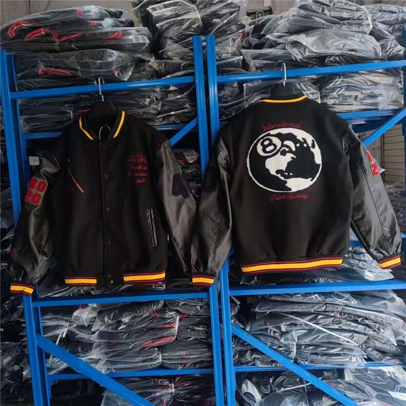 秋季上新毛巾绣棒球服美式潮牌时尚嘻哈夹克男女同款外套限定潮,男装夹克,星座506A