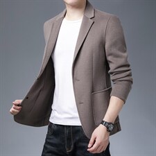 KCN20221-13秋季男士修身西服上衣休闲潮流外套双面尼小西装P320图片