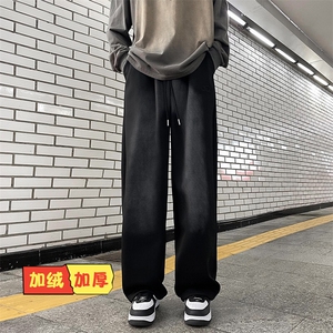 DBK19-加绒P53新款直筒百搭休闲男士直筒宽松裤图片