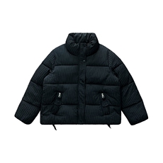 B03/P98控138冬季黑色系百搭褶皱肌理感立领棉衣外套男黑首1，男装棉衣，星座305B