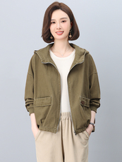短外套女2025春秋新款休闲百搭复古夹克上衣，女装短外套，忆绮罗