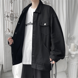 JK8003/P55秋装港风洗水夹克男潮流简约外套上衣图片