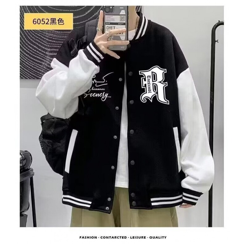 1506-1/JJ181/P40棒球服男士外套潮牌美式高街痞帅青少年男款宽松,女装短外套,星座1506-1