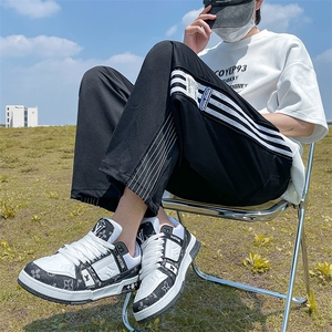 抖音高品质夏季冰丝薄款休闲九分裤男BK231-P45控68图片