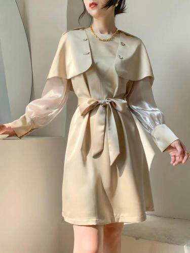 春装新款醋酸斗篷裙 更多新款感谢关注2165CB，其它，CB-C