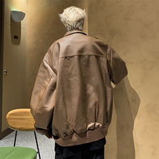 Wt12-P72美式复古机车大口袋皮衣外套，男装夹克，星座1501-1
