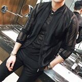 纯色拼接百搭拉链薄款长袖青春流行潮夹克2021年夏季休闲青年直筒，男装夹克，星座419（原A233）
