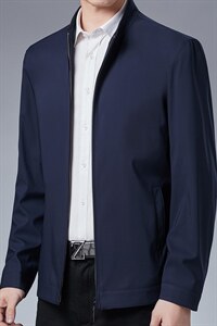 男士2023年春季新款时尚潮流外套中年商务休闲夹克百搭上衣男装图片