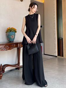 棉麻套装2025高端新款夏季时尚洋气设计感套装，女装套装/套裙，翩雅女装供货