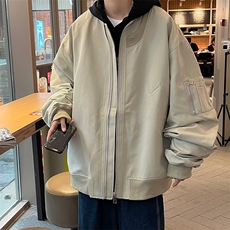 DP2106-P60ns设计感小众休闲棒球服2023新款美式复古外套男春秋，男装夹克，电商C233