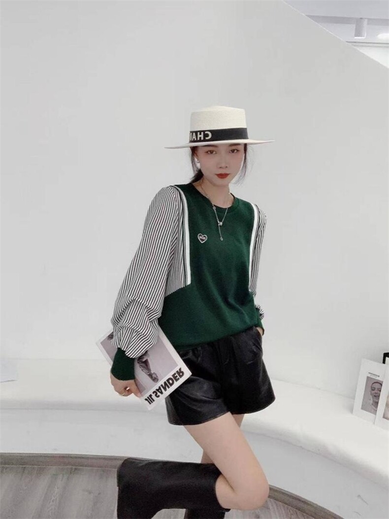 拼接休闲卫衣，女装卫衣/绒衫，新依西阁