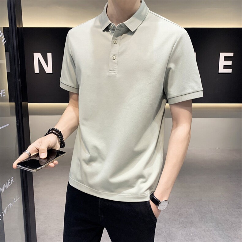数据款POLO衫 男纯色短袖青春流行韩式T恤POLO A329-PL2612-P40图片