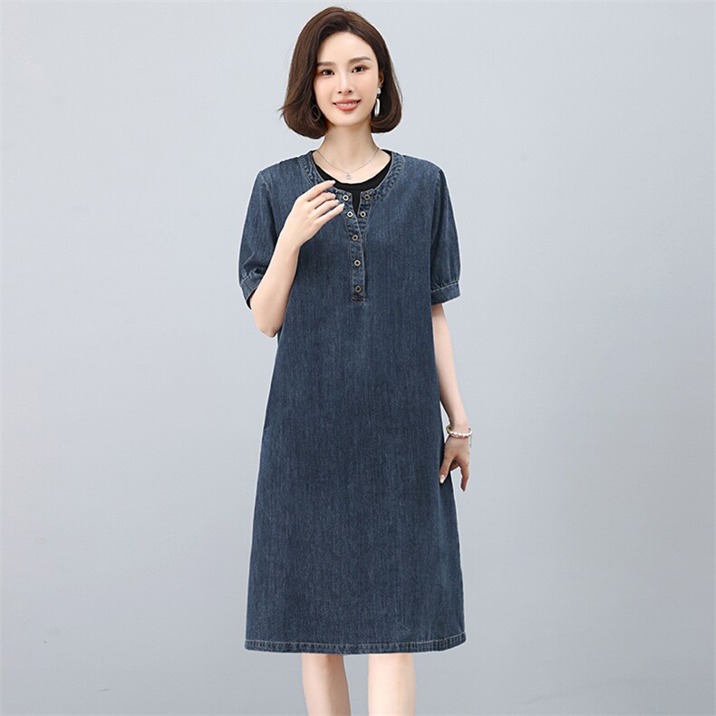 现货牛仔连衣裙,女装连衣裙,韩派