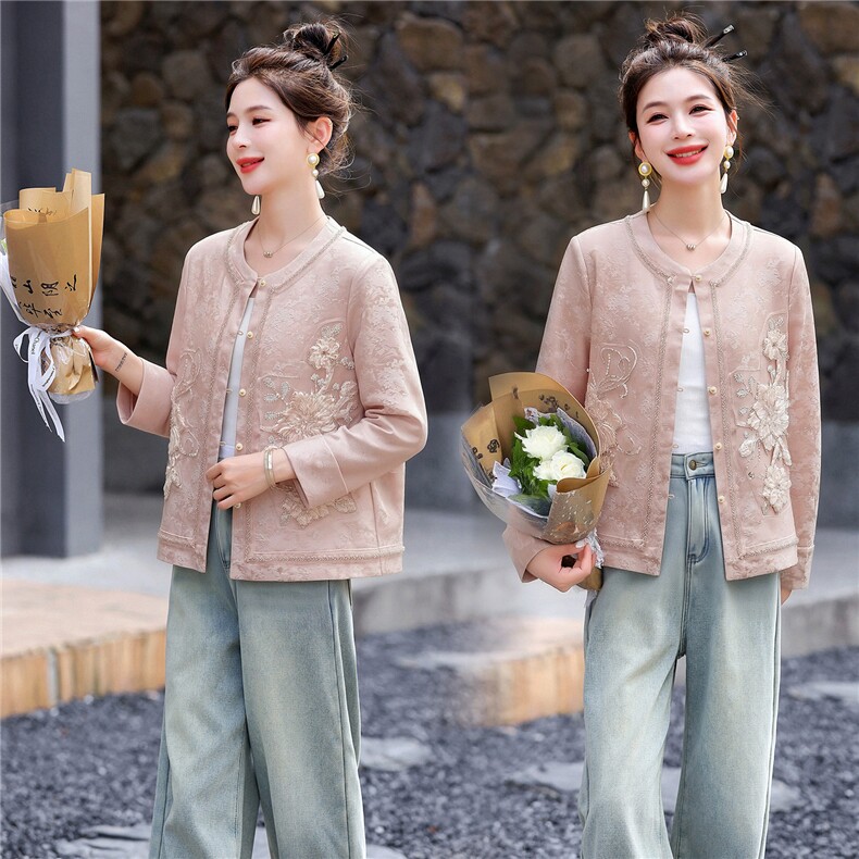 2026年春季女新中式，女装短外套，浪花E族（衣布洛）