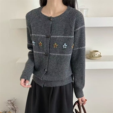 2025秋冬百搭时尚简约定制开衫，女装针织衫/毛衣，北娇羊绒