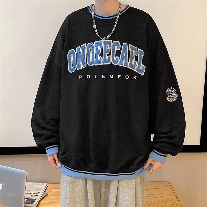 男春季新款卫衣仿棉毛巾绣卫衣W38P33图片