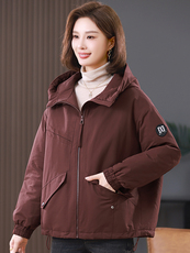 2025冬季连帽时尚休闲加厚保暖舒适棉服，女装棉衣/棉服，独衣靓