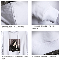 WY2122-P40纯棉连帽卫衣男大码运动帽衫宽松薄外套网格挂拍，男装卫衣，电商A040A