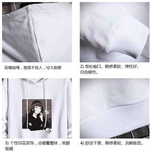 WY2122-P40 纯棉连帽卫衣男大码运动帽衫宽松薄外套 网格挂拍图片