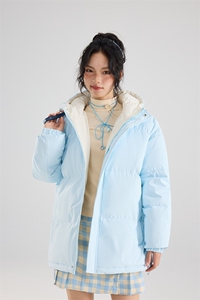 冬季clean撞色棉服中性加厚连帽短款棉衣 HZ8811-特P68不议价图片