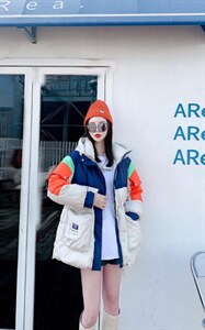冬季新款 撞色设计羽绒服图片