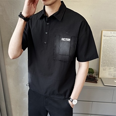 夏季新款男士做旧中袖衬衫时尚百搭休闲衬衣薄款上衣C5270-P58，男装衬衫，电商A237