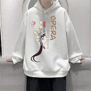 WY2161-P35 加绒款-P40 纯棉连帽卫衣男大码运动帽衫宽松薄外套男图片