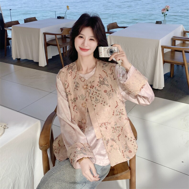 有货重工绣花风两件套2C198-6839-P215K338,女装套装/套裙,2C198