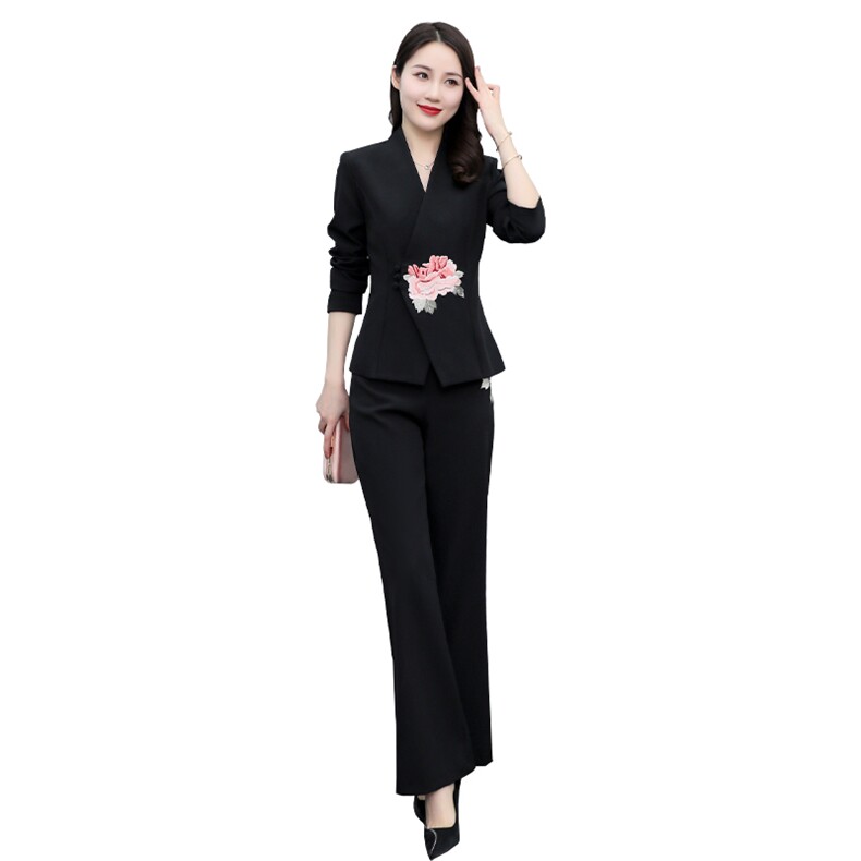 时尚潮流女装套装 春季新款修身显瘦职业装 气质优雅两件套图片