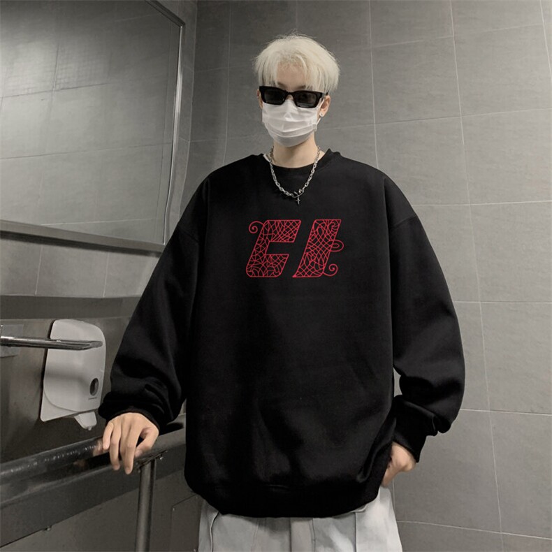 ！圆领卫衣男装港风长袖T恤男外套男WY262-特P23,男装T恤,电商B367