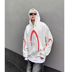 Y148-P50美式复古潮牌开衫拉链外套男秋冬宽松休闲设计感小众，男装T恤，电商B323A