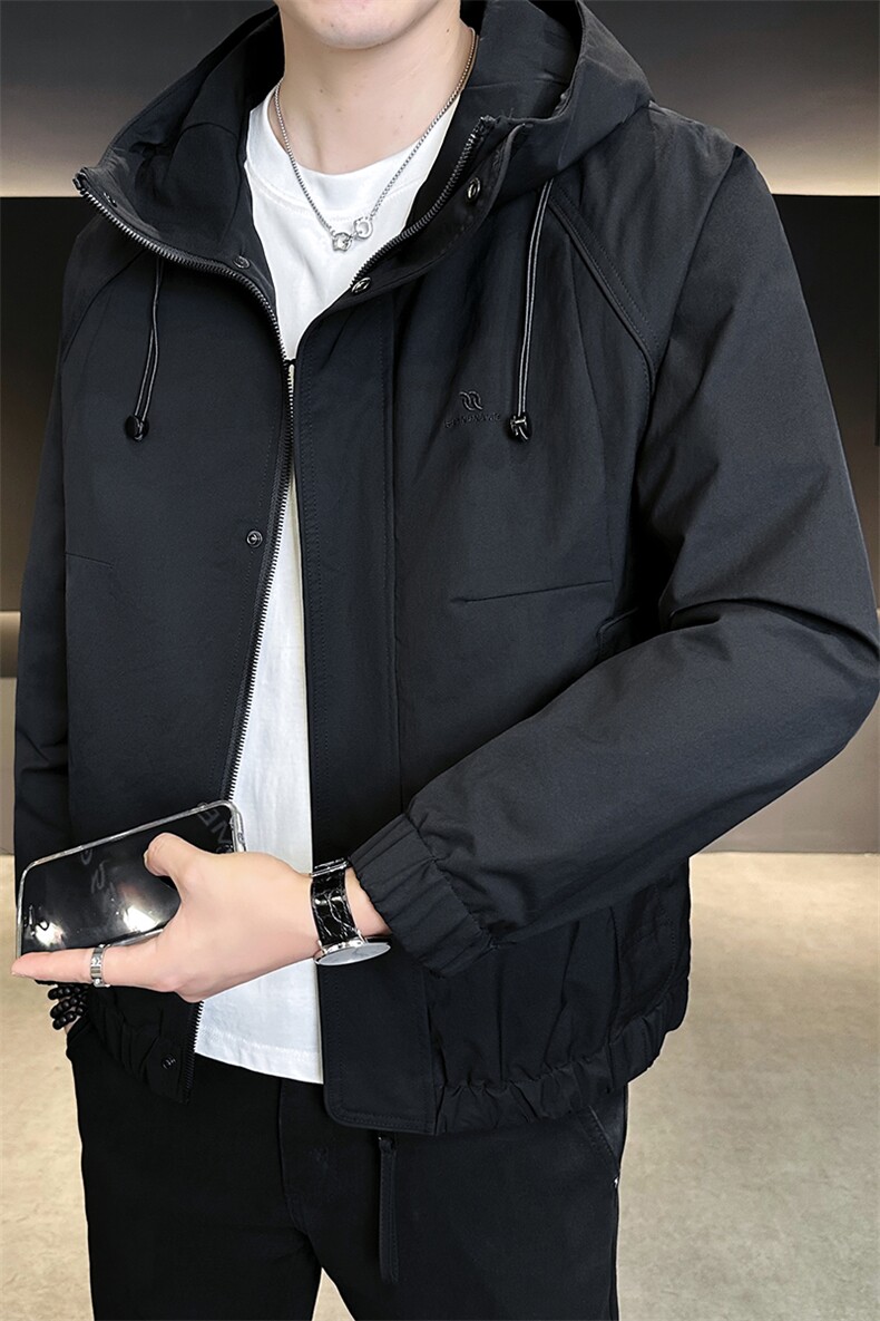 连帽外套男2025秋季新款男装夹克C317-85218-P125,男装夹克,电商C317