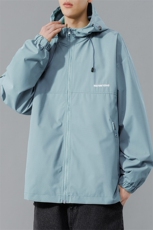 冲锋衣连帽夹克男宽松落肩纯色上衣外套DSA157B-JK727-P50，男装夹克，电商A157B