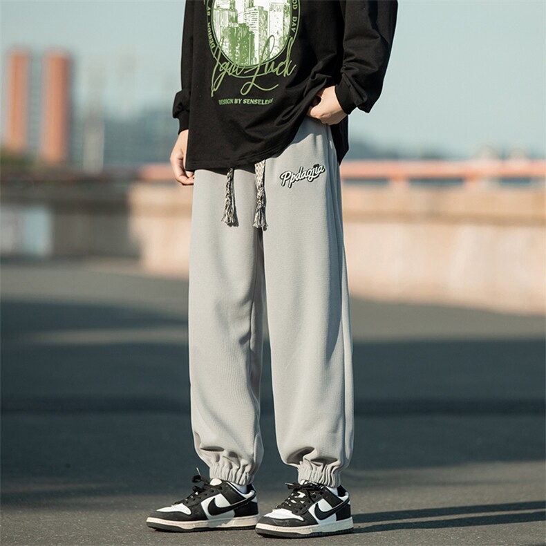 2023秋款户外日系外景cityboy休闲裤男透气刺绣束脚裤K23905-P45,男装休闲裤,电商A082