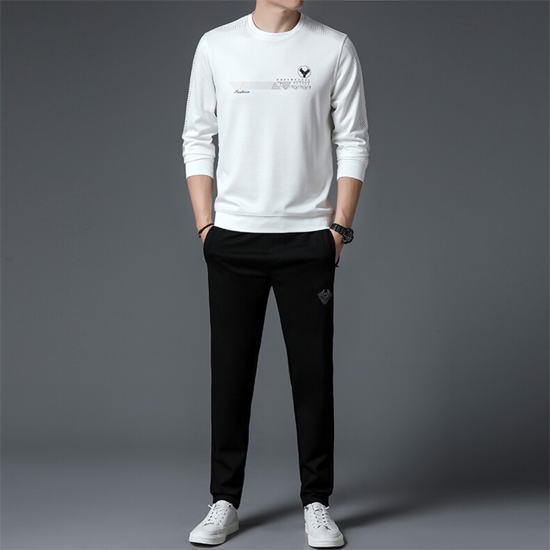 S3082-2钱塘2020-2中青年男士秋季新款时尚休闲帅气卫衣套装P127,男装休闲套装,钱塘207-2