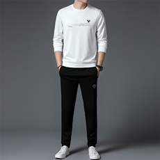 S3082-2钱塘2020-2中青年男士秋季新款时尚休闲帅气卫衣套装P127，男装休闲套装，钱塘207-2